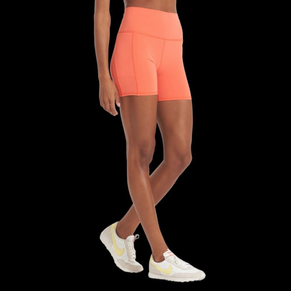 Vuori Women's Orange Bike Shorts